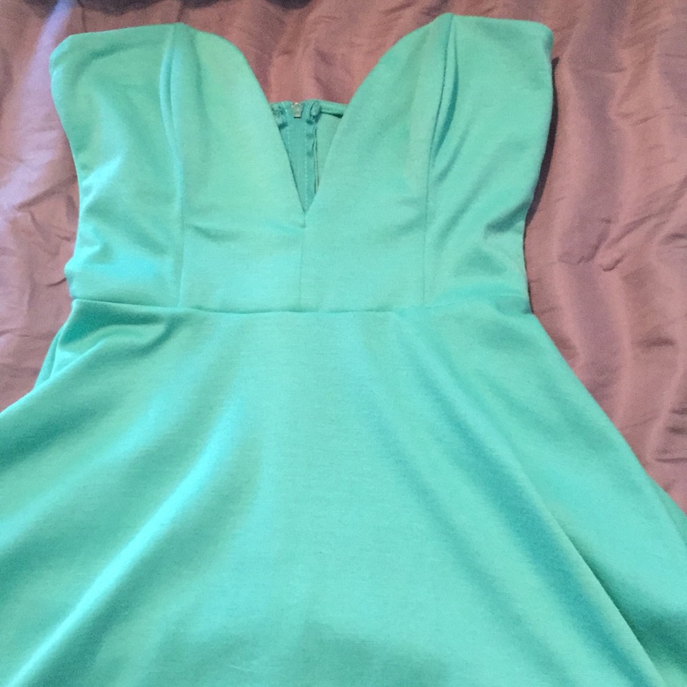 Strapless Deep Cut Dress